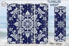 Christmas Snowflakes Seamless Tumbler Wrap 20 oz Product Image 4