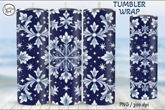 Christmas Snowflakes Seamless Tumbler Wrap 20 oz Product Image 4