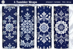 Boho Christmas Seamless Tumbler Wrap 20 oz Product Image 1