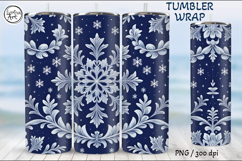 Boho Christmas Seamless Tumbler Wrap 20 oz Product Image 3
