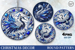 Blue Christmas Decor | Cute Bird | PNG Sublimation Product Image 1