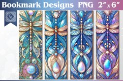 Dragonfly Printable Bookmark 4 PNG Product Image 1