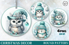 Christmas Decor | Cozy Bird | Cozy OWL| PNG Sublimation Product Image 1