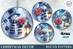 Christmas Decor | Cozy Snowman | PNG Sublimation Product Image 1