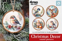 Christmas Decor. Round Pattern 4 PNG sublimations Product Image 1