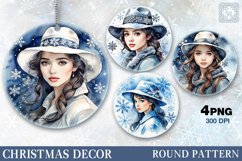 Christmas Decor | Winter girl| PNG Sublimation Product Image 1