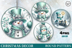 Christmas Decor | Cozy Snowman | PNG Sublimation Product Image 1