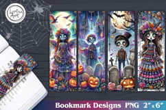 Whimsical Halloween Printable Bookmark 4 PNG Product Image 1