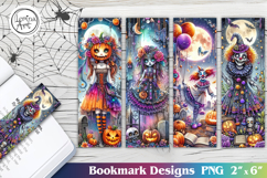 Whimsical Halloween Printable Bookmark 4 PNG Product Image 1