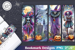 Whimsical Halloween Printable Bookmark 4 PNG Product Image 1
