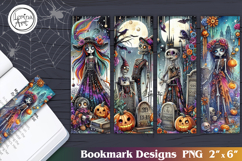 Whimsical Halloween Printable Bookmark 4 PNG Product Image 1