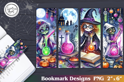 Whimsical Halloween Printable Bookmark 4 PNG Product Image 1