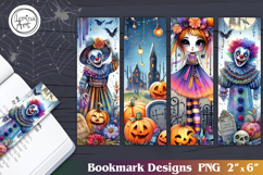 Whimsical Halloween Printable Bookmark 4 PNG Product Image 1
