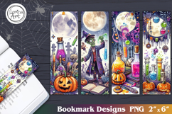 Whimsical Halloween Printable Bookmark 4 PNG Product Image 1