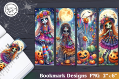 Whimsical Halloween Printable Bookmark 4 PNG Product Image 1