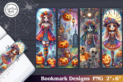 Whimsical Halloween Printable Bookmark 4 PNG Product Image 1