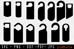 Door hanger SVG, Door knob hanger svg, Door hanger template Product Image 1