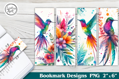 Hummingbird Printable Bookmark 4 PNG Product Image 1