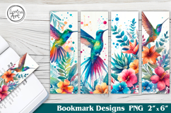 Hummingbird Printable Bookmark 4 PNG Product Image 1