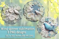 3d birds wind spinner sublimation | Windspinner designs PNG Product Image 1