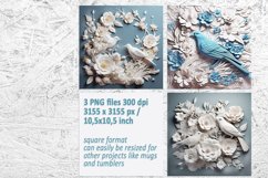 3d birds wind spinner sublimation | Windspinner designs PNG Product Image 2