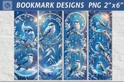 Winter Birds Printable Bookmark 4 PNG Product Image 1