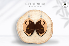 Black Cat Dangle Earrings | Gothic Earrings Laser Cut Product Image 1