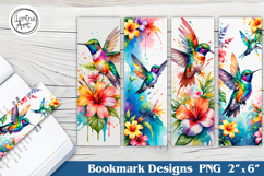 Hummingbird Printable Bookmark 4 PNG Product Image 1
