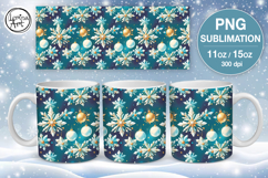 Frozen Beauty / Christmas Vibe mug wrap. 11&amp;15oz Product Image 1