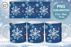 Frozen Beauty / Christmas Vibe mug wrap. 11&amp;15oz Product Image 1