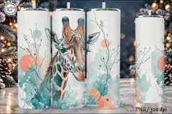 Animal Tumbler Wraps | Rabbit Elephant Deer Giraffe PNG Product Image 2