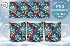 Frozen Beauty / Christmas Vibe mug wrap. 11&amp;15oz Product Image 1