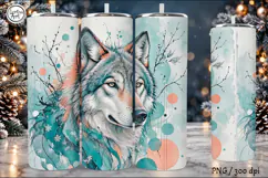 Wildlife Tumbler Wrap| Fox Tiger Wolf Polar Bear PNG Product Image 2