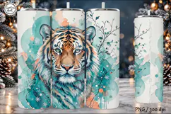 Wildlife Tumbler Wrap| Fox Tiger Wolf Polar Bear PNG Product Image 3