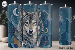 4 Wolf Tumbler Wrap Sublimation, 20 oz Product Image 2