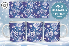 Frozen Beauty / Christmas Vibe mug wrap. 11&amp;15oz Product Image 1