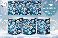 Frozen Beauty / Christmas Vibe mug wrap. 11&amp;15oz Product Image 1