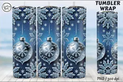 Christmas Snowflakes Seamless Tumbler Sublimation, 20 oz Product Image 5
