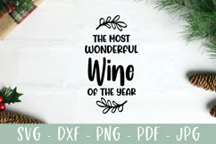 The Most Wonderful Wine of the Year - Wine Bag Christmas SVG Product Image 2