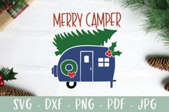 Merry Camper - Christmas SVG - Camping Lover Christmas Product Image 2