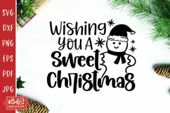 Wishing You A Sweet Christmas Pot Holder SVG Product Image 2