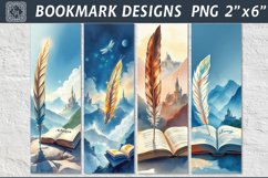 Feather Printable Bookmark 4 PNG Product Image 1