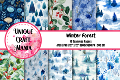 Winter Forest Seamless Pattern Product Image 1