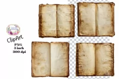 Books, Ephemera, PNG, Junk Journal, Vintage, clipart 1 Product Image 1