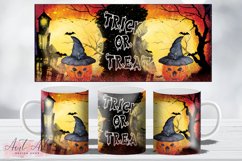 11oz Coffee Mug with Halloween Trick or Treat Sublimation Product Image 1