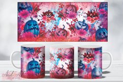 11oz Coffee Mug Wrap Halloween Pumpkin Monster Product Image 1