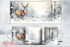 Winter Snowy Forest Deer 11oz Coffee Mug Product Image 1