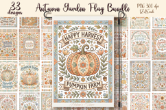 Fall Garden Flag Sublimation BUNDLE | Autumn garden designs Product Image 1