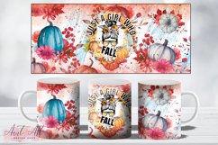 11 oz Coffee Mug Wrap - Just a Girl who Loves Fall Product Image 1
