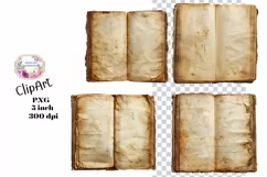 Books, Ephemera, PNG, Junk Journal, Vintage, clipart 2 Product Image 1